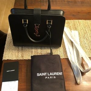 Authentic Saint Laurent Cabas YSL Smooth Leather